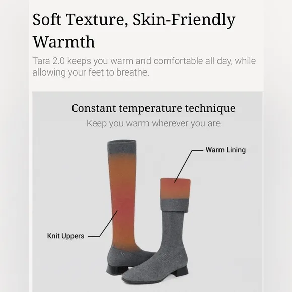 VIVAIA Rounded Toe Water Repellent Wool Over the Knee Boots NWOT MADELINE
