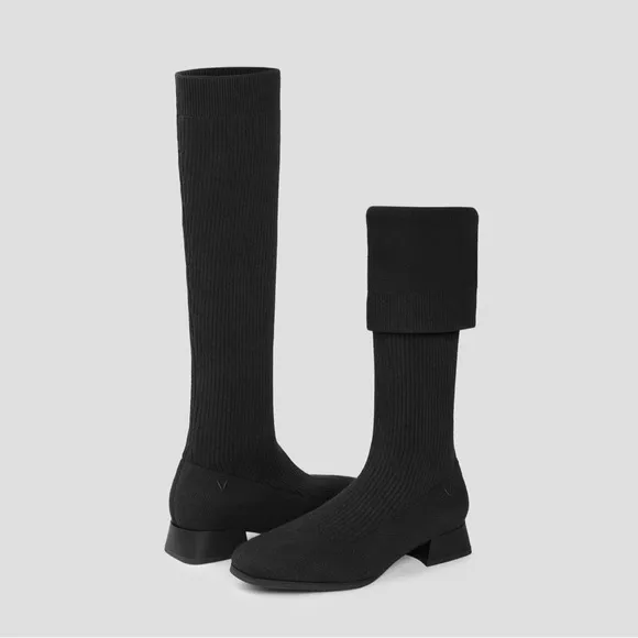 VIVAIA Rounded Toe Water Repellent Wool Over the Knee Boots NWOT MADELINE