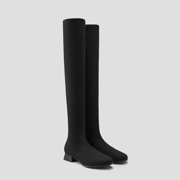 VIVAIA Rounded Toe Water Repellent Wool Over the Knee Boots NWOT MADELINE