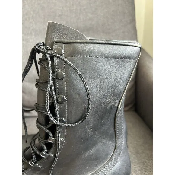 Vtg 1989 Ro Search Military Combat Jump Boots Black Leather Mens 9.5 N Jungle