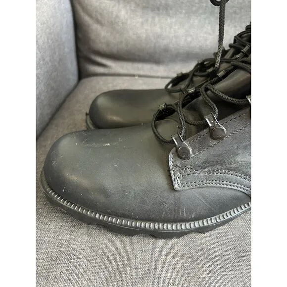 Vtg 1989 Ro Search Military Combat Jump Boots Black Leather Mens 9.5 N Jungle