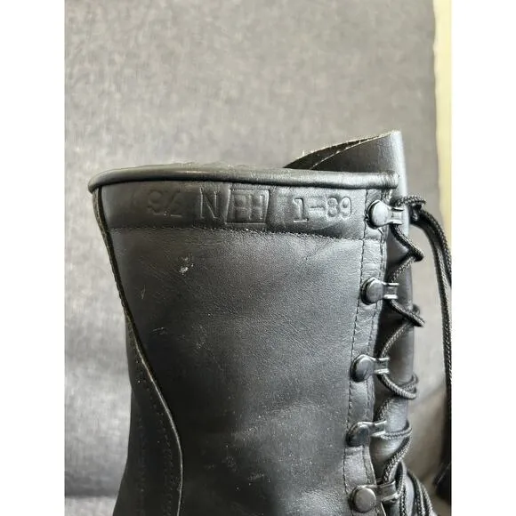 Vtg 1989 Ro Search Military Combat Jump Boots Black Leather Mens 9.5 N Jungle