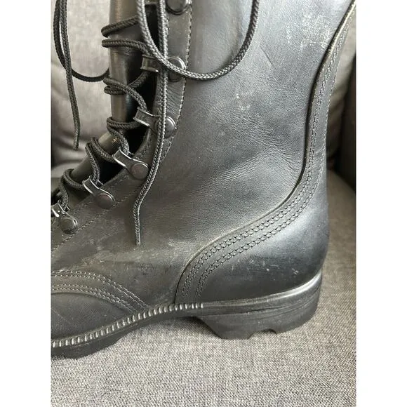 Vtg 1989 Ro Search Military Combat Jump Boots Black Leather Mens 9.5 N Jungle