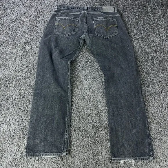 Vtg 90s Levis SilverTab Jeans Mens 34x31 Black Slim Straight Leg 1996