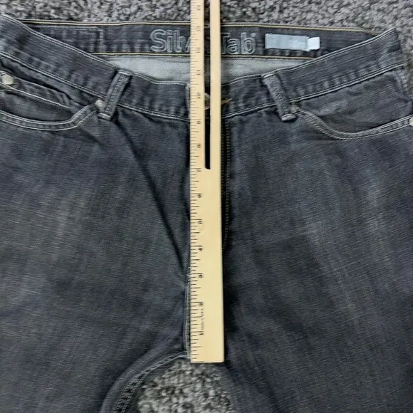 Vtg 90s Levis SilverTab Jeans Mens 34x31 Black Slim Straight Leg 1996
