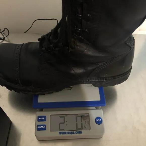 VTG Corcoran Black Leather Military Boots Men’s 11 USA Paratrooper Jump Combat