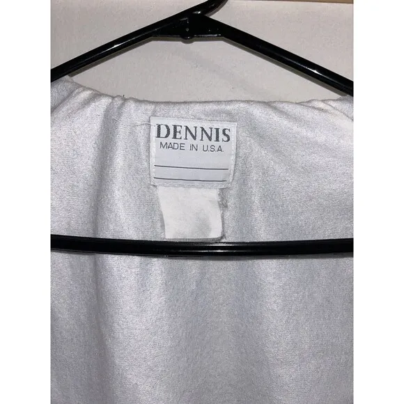 VTG Dennis St Patrick School Satin Bomber Youth Jacket Green 80s 90s USA sz M