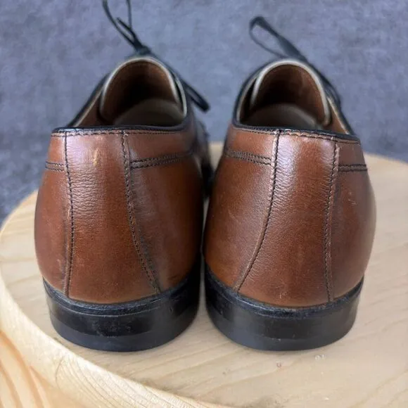 VTG Hanover Imperial Leather Derby Mens 9 Brown Oxford Shoe Goodyear Made in USA