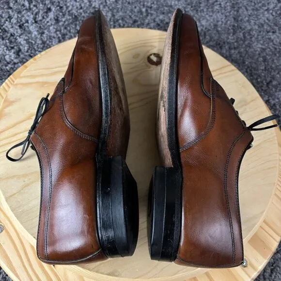 VTG Hanover Imperial Leather Derby Mens 9 Brown Oxford Shoe Goodyear Made in USA