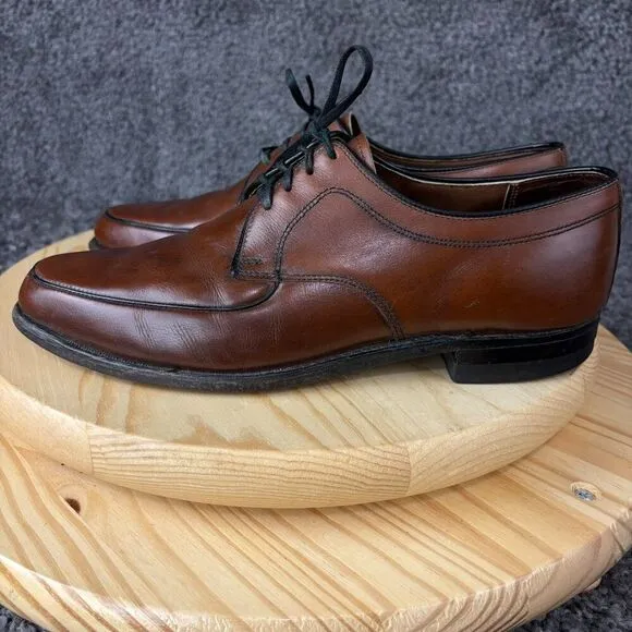 VTG Hanover Imperial Leather Derby Mens 9 Brown Oxford Shoe Goodyear Made in USA