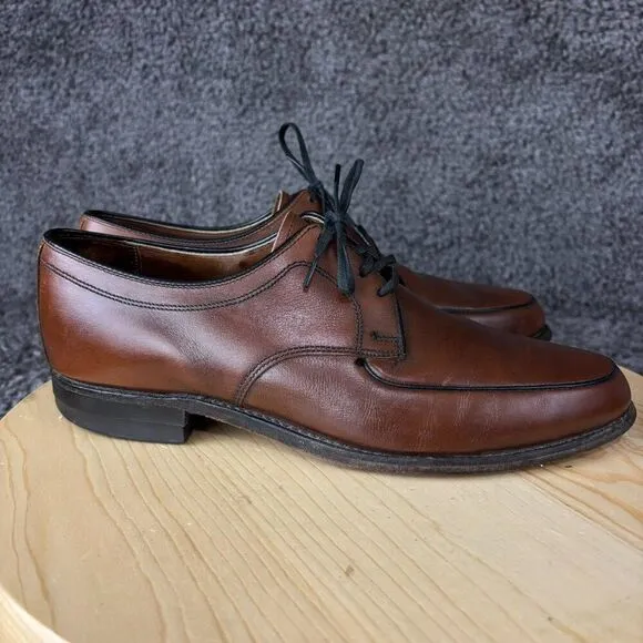 VTG Hanover Imperial Leather Derby Mens 9 Brown Oxford Shoe Goodyear Made in USA