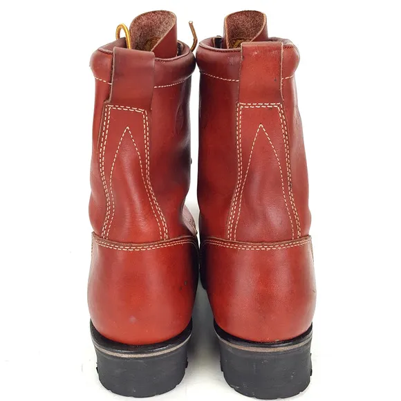 VTG Herman Survivors Logger Leather Insulated Steel Toe Boots Vibram Mens 13 W