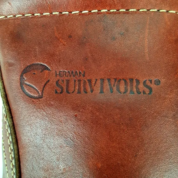 VTG Herman Survivors Logger Leather Insulated Steel Toe Boots Vibram Mens 13 W