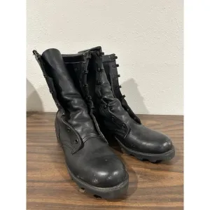 Vtg RO-Search Military Combat Tactical Boots Black Leather Mens Sz 6.5R No Laces