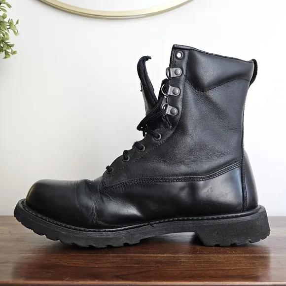 VTG Rocky USA Black Genuine Leather Combat Performance Thinsulate Boots 11.5M