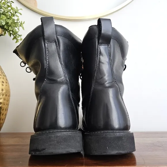 VTG Rocky USA Black Genuine Leather Combat Performance Thinsulate Boots 11.5M