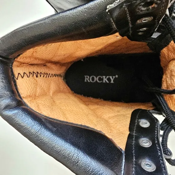 VTG Rocky USA Black Genuine Leather Combat Performance Thinsulate Boots 11.5M