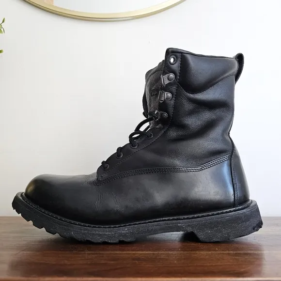VTG Rocky USA Black Genuine Leather Combat Performance Thinsulate Boots 11.5M