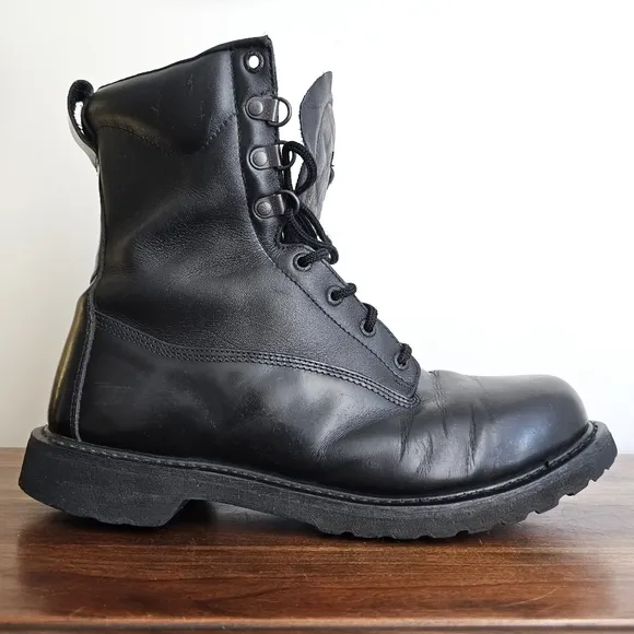 VTG Rocky USA Black Genuine Leather Combat Performance Thinsulate Boots 11.5M