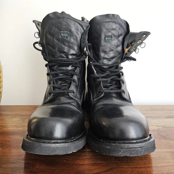 VTG Rocky USA Black Genuine Leather Combat Performance Thinsulate Boots 11.5M