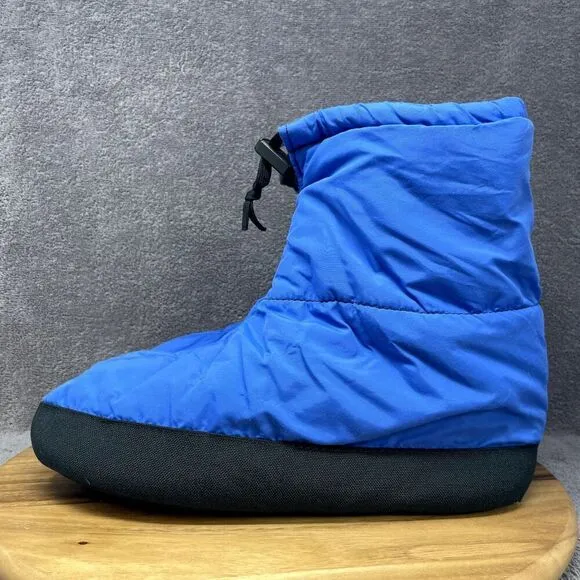 VTG The North Face Booties Down Fill Insulated Camp Slippers Shoes Blue Black