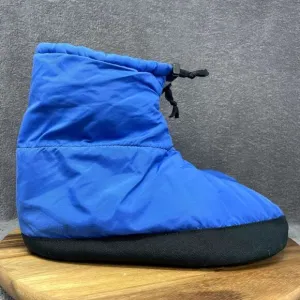 VTG The North Face Booties Down Fill Insulated Camp Slippers Shoes Blue Black