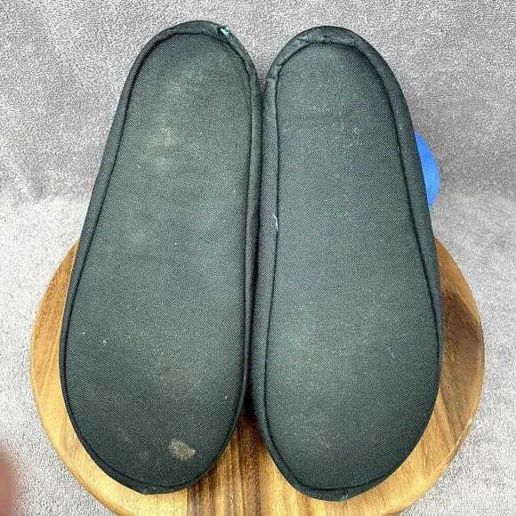 VTG The North Face Booties Down Fill Insulated Camp Slippers Shoes Blue Black