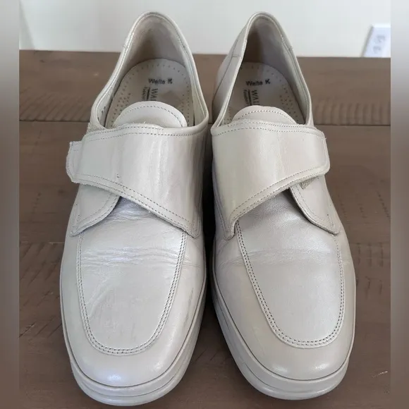 Waldlaufer Welte K Women’s Cream Strap Leather Comfort Shoes - Size 7