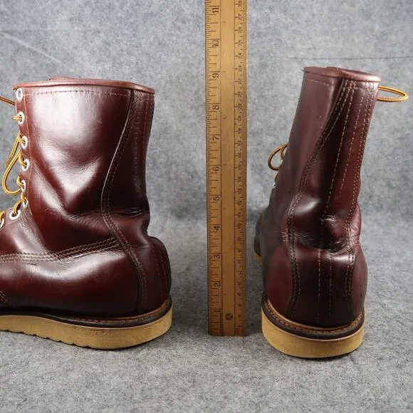 Walker Shoes Mens 12 Boots Leather Insulated Goodyear Welt Vintage Lace Up Brown