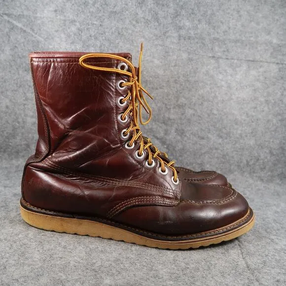 Walker Shoes Mens 12 Boots Leather Insulated Goodyear Welt Vintage Lace Up Brown