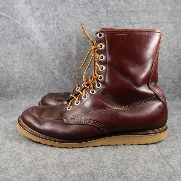 Walker Shoes Mens 12 Boots Leather Insulated Goodyear Welt Vintage Lace Up Brown