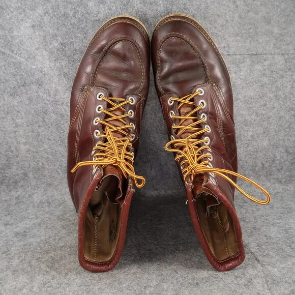 Walker Shoes Mens 12 Boots Leather Insulated Goodyear Welt Vintage Lace Up Brown