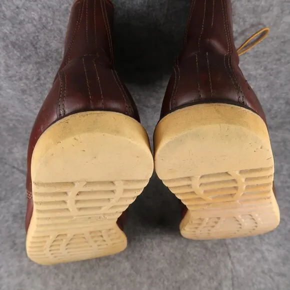 Walker Shoes Mens 12 Boots Leather Insulated Goodyear Welt Vintage Lace Up Brown