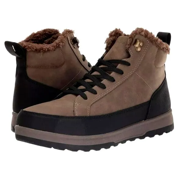 WEATHERPROOF Sneaker Boots Mens 10 Logjam Memory Foam Lace-up Outdoor Shoe Brown
