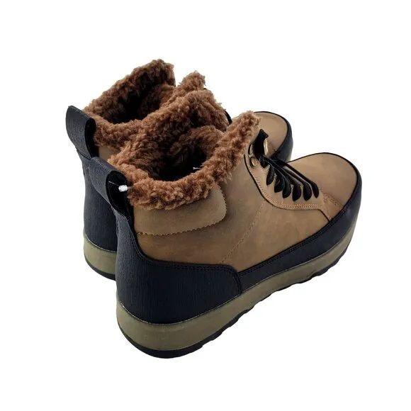 WEATHERPROOF Sneaker Boots Mens 10 Logjam Memory Foam Lace-up Outdoor Shoe Brown