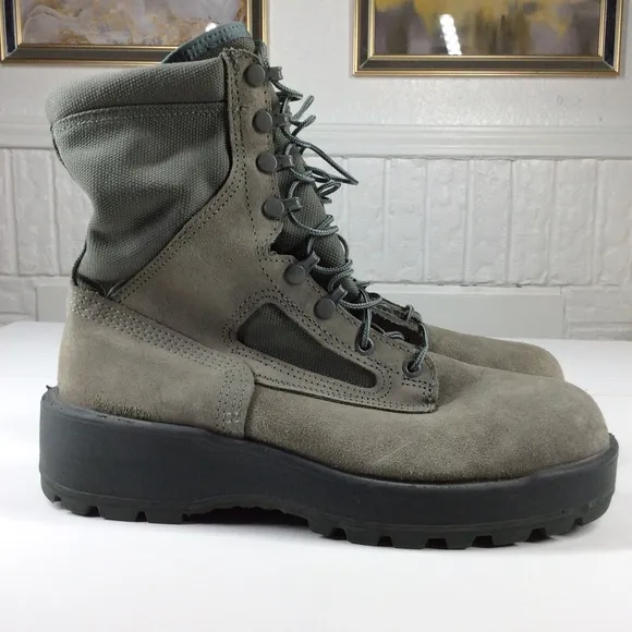 Wellco Air Force TW Boots Mens Size 8.5 R Combat Military Green Vibram Sole