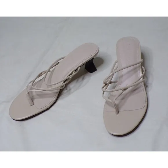 WHO WHAT WEAR Pearlina Sandal Shoes Ecru 11 NEW