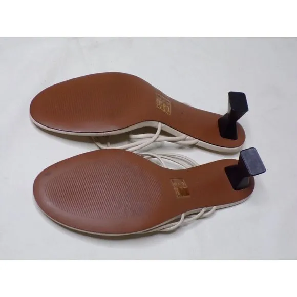 WHO WHAT WEAR Pearlina Sandal Shoes Ecru 11 NEW