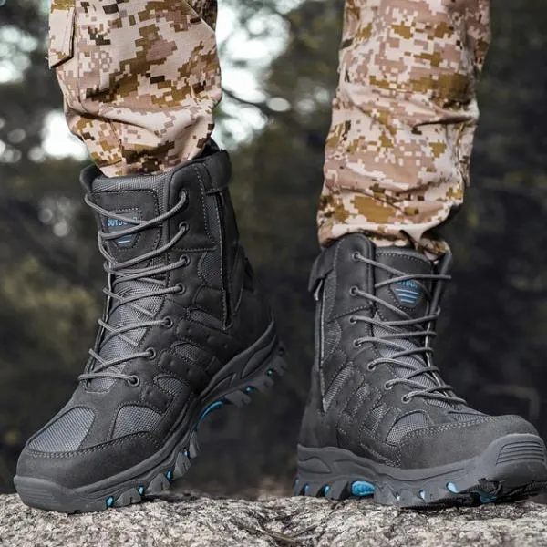 Wildking Men's High-Top Wear-Resistant Anti-Slip Off-Road Combat Boots A05