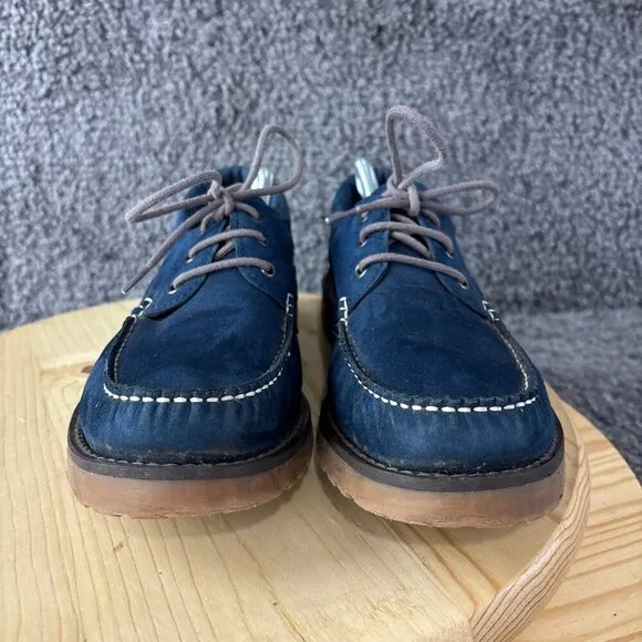Wills Vegan Store Deck Shoes Men Size 10.5 Blue Loafer Moccasin Made in Portugal