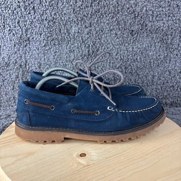 Wills Vegan Store Deck Shoes Men Size 10.5 Blue Loafer Moccasin Made in Portugal