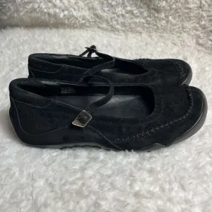 WOLVERINE Leather Suede Black Mary Jane Comfort Shoes Size 10W