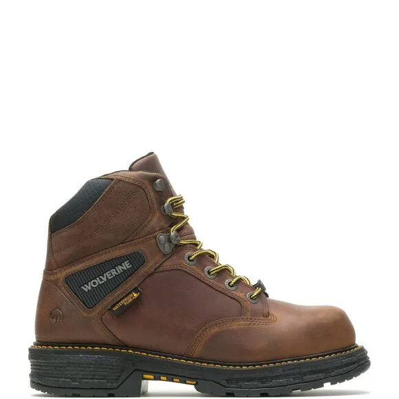 Wolverine Mens Hellcat Ultraspring Waterproof CarbonMax Composite Toe Brown Boot