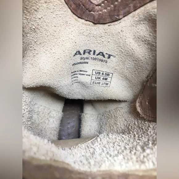 Women Ariat 10019979 Josefina J Toe Brown Leather Cowgirl Western Boots Size 6.5