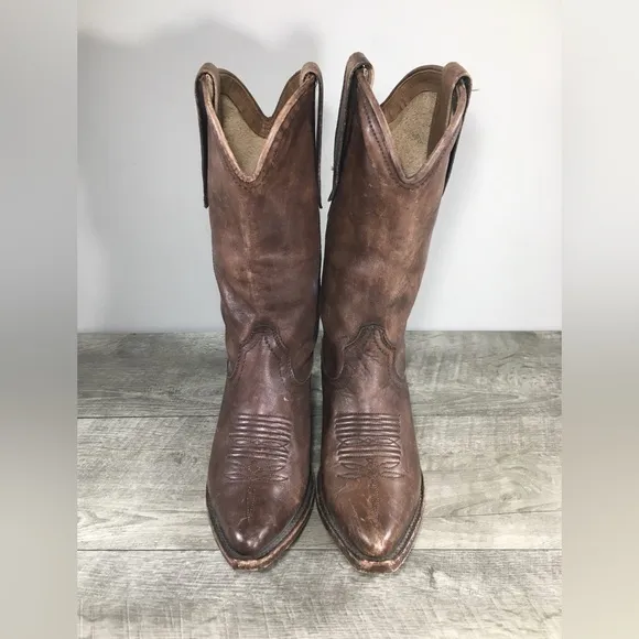 Women Ariat 10019979 Josefina J Toe Brown Leather Cowgirl Western Boots Size 6.5