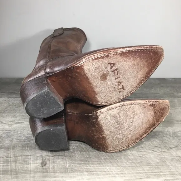 Women Ariat 10019979 Josefina J Toe Brown Leather Cowgirl Western Boots Size 6.5