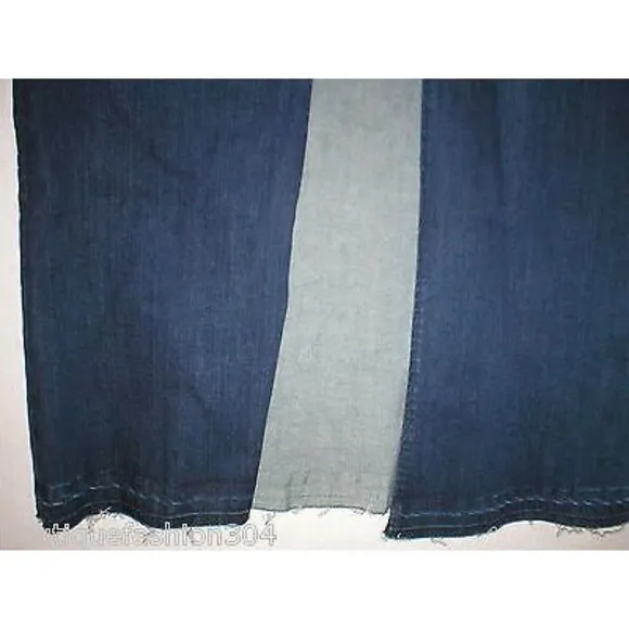Womens Dark Long Genetic Denim NWT Jean Skirt 29 32 X 42 Tall Anthropologie Slit