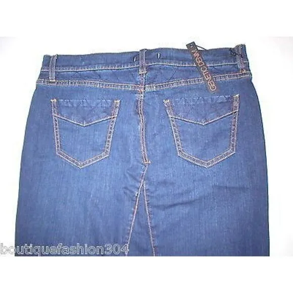 Womens Dark Long Genetic Denim NWT Jean Skirt 29 32 X 42 Tall Anthropologie Slit