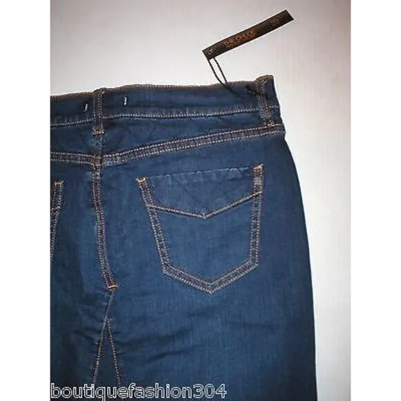 Womens Dark Long Genetic Denim NWT Jean Skirt 29 32 X 42 Tall Anthropologie Slit