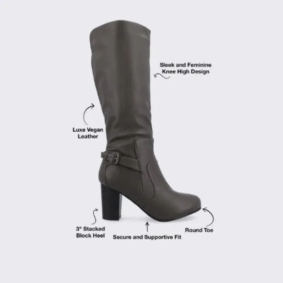 Women's Journee Collection Carver 7.5 Black Riding Boots - Brand New